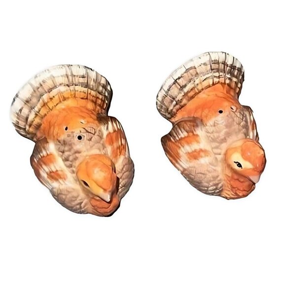 Salt And Pepper Shaker Set Turkey Thanksgiving October November - Picture 1 of 4